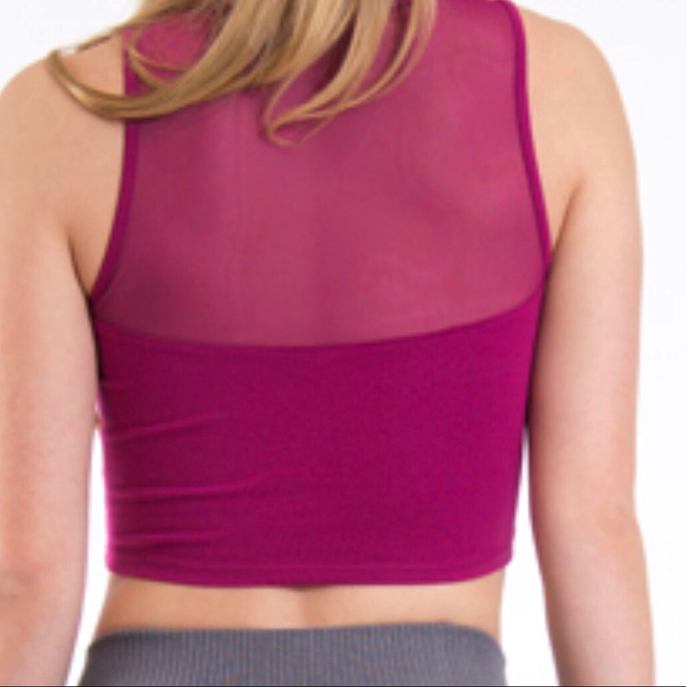 Popular Sugar & Bruno Stretch Mesh Crop Top