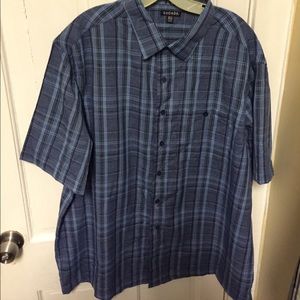Blue plaid shirt
