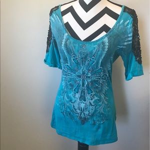 Angels & Diamonds tee (sold)