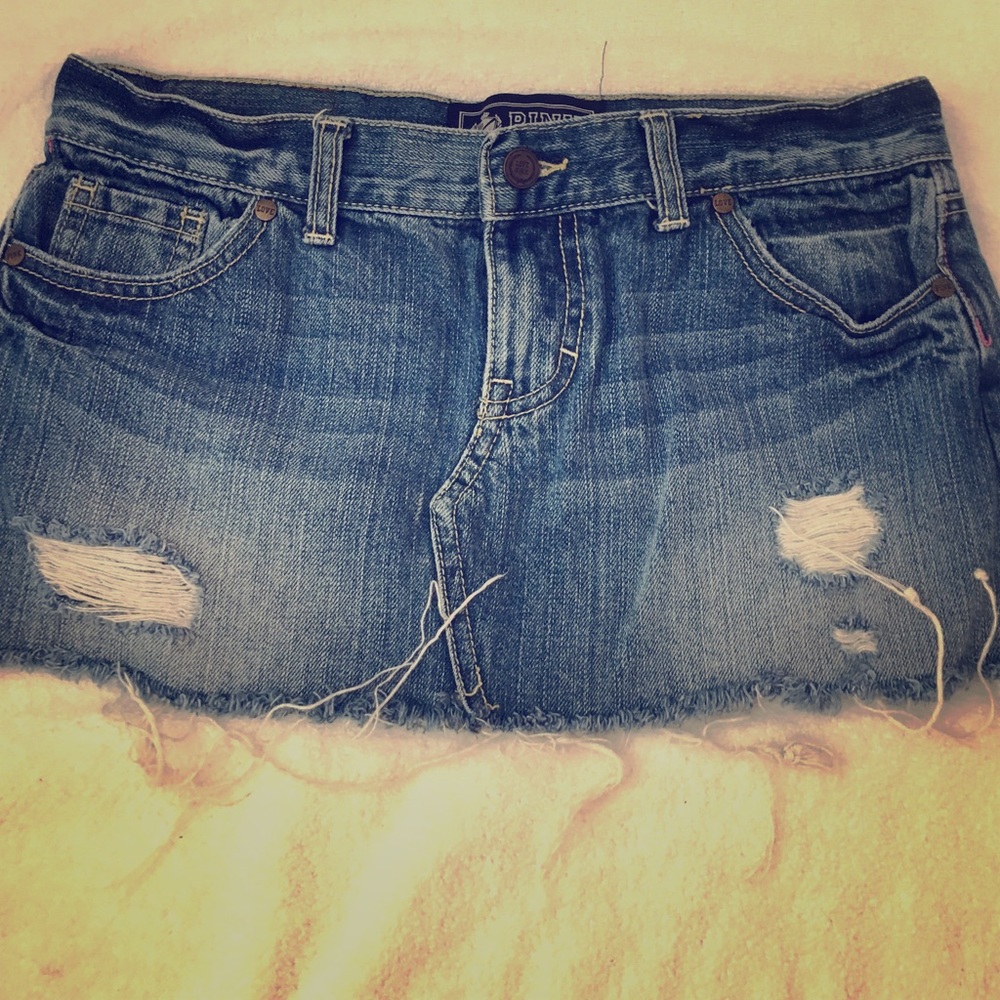 Pink Victoria Secret Denim Mini-Skirt, SZ:0