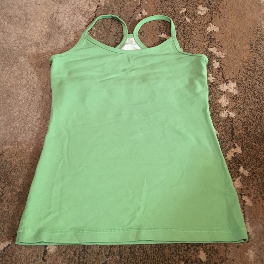 Lululemon power y tank. Limey green. Size 0