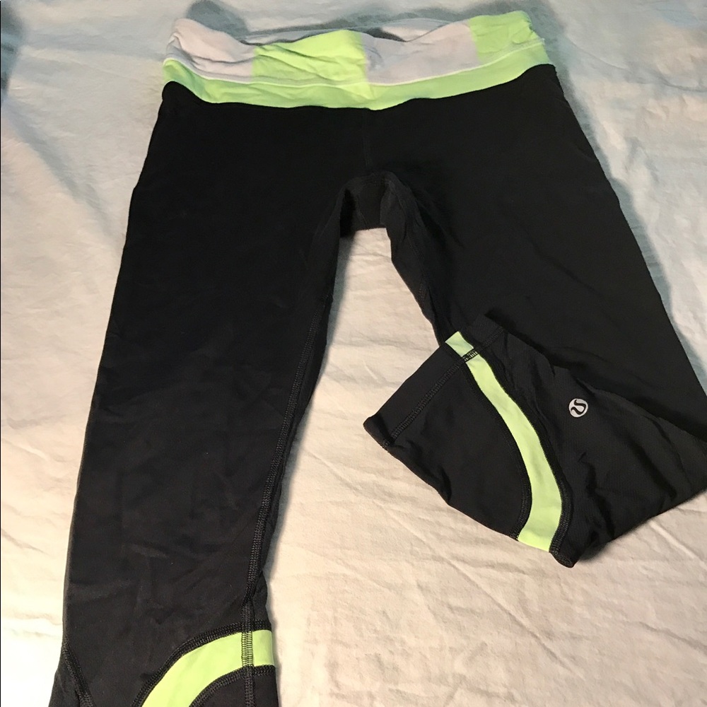 Lululemon mesh-detailed running pants w/reflective