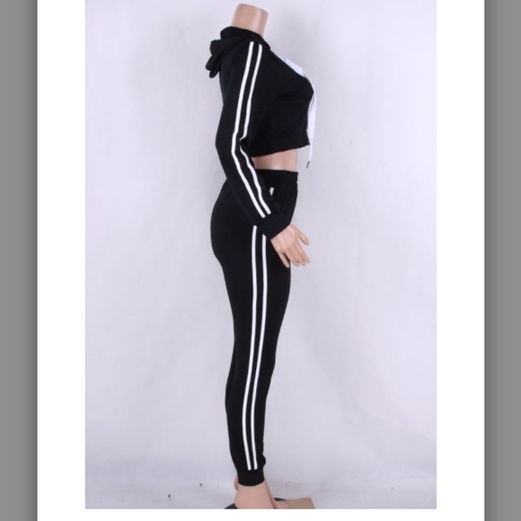 ❤️ Lace-up Crop Hoodie Sweat-Suit❤️ - Picture 4 of 5