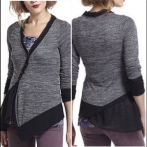 NWOT Anthropologie Meadow Rue Eskew Gray Cardigan