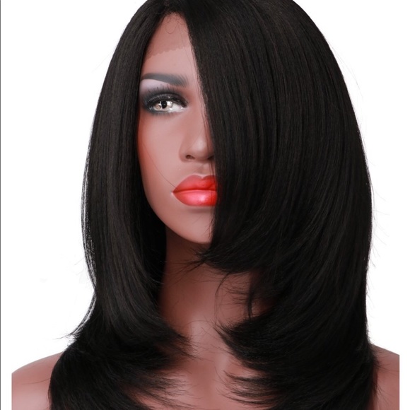 Beautiful Yaki Layered Bob Lacefront Wig main image 5