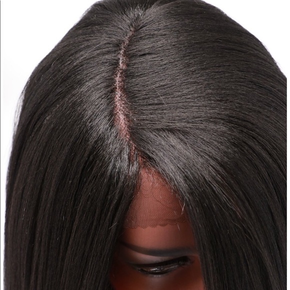 Beautiful Yaki Layered Bob Lacefront Wig main image 4