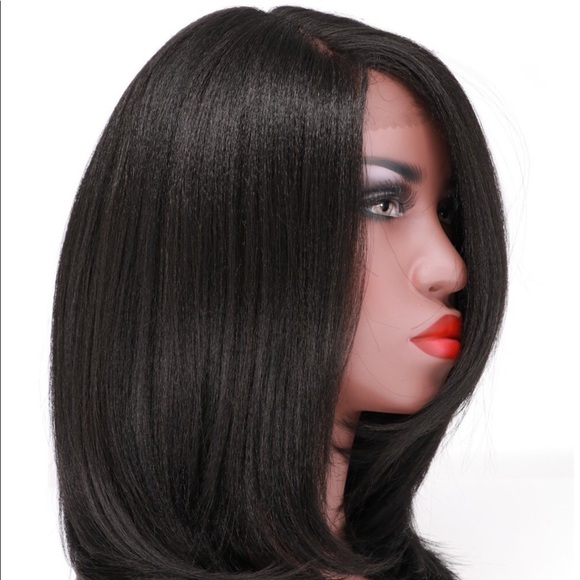 Beautiful Yaki Layered Bob Lacefront Wig
