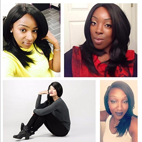 Beautiful Yaki Layered Bob Lacefront Wig main image 8
