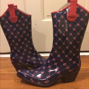 Stadium Stompers in Navy and Red