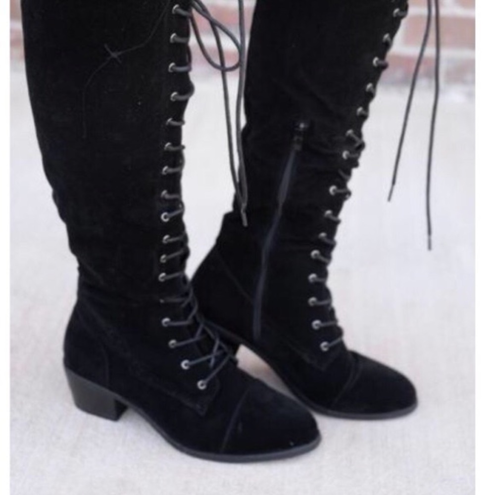 Black Knee High Boots