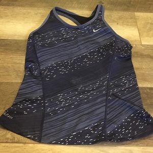 Nike blueish purple running tank with shelf bra S