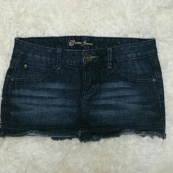 Guess Jeans frayed hem mini skirt - Picture 1 of 5