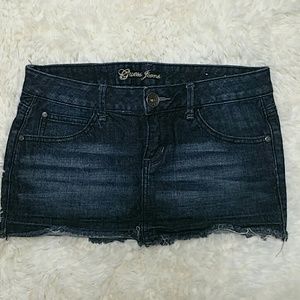 Guess Jeans frayed hem mini skirt