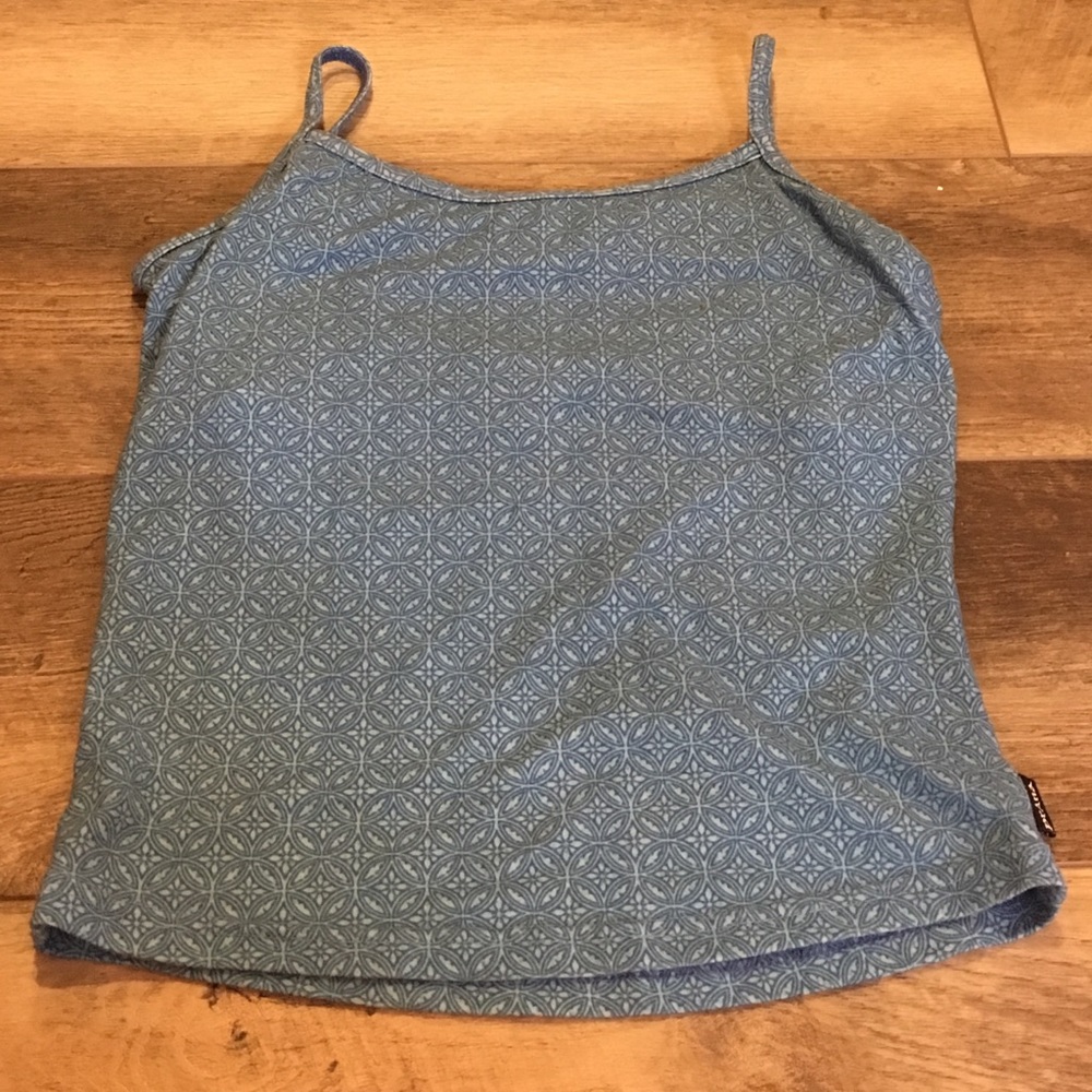 Prana blue medallion print shelf bra tank