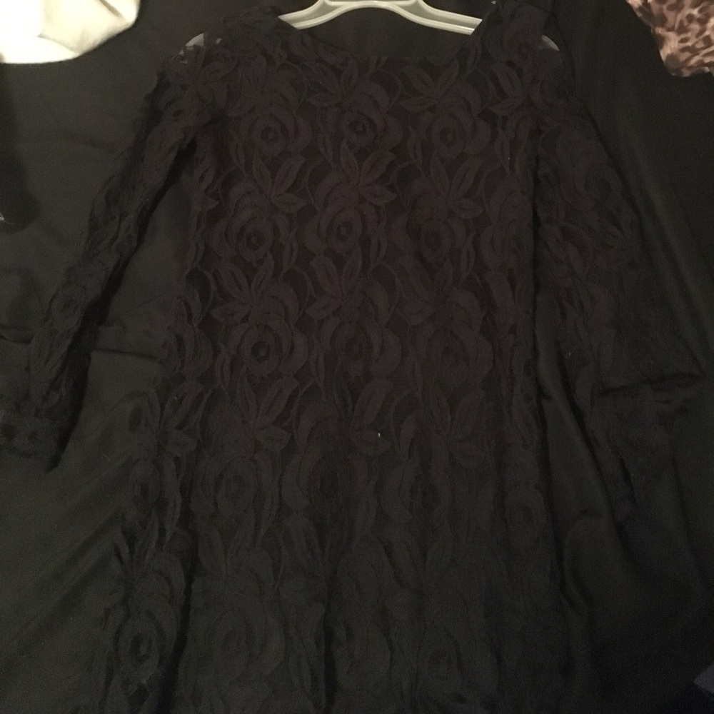 Black lace dress