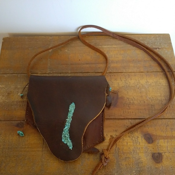 Handbags - Handmade Santa Fe Artist Brown Leather Pouch