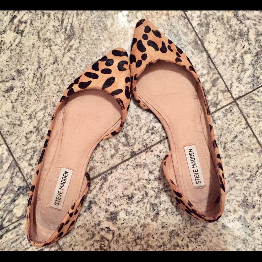 STEVE MADDEN D'ORSAY FAUX FUR FLATS. RARE! ⭐️