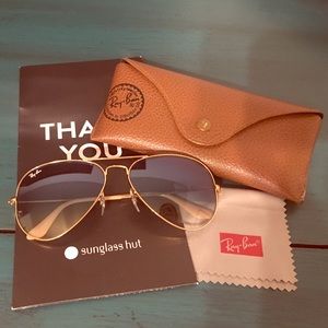 Original Aviator Ray-Bans. Worn once. Size 58