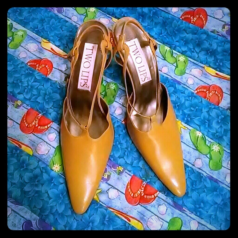 NEW Two Lips Tan 3" Heels.