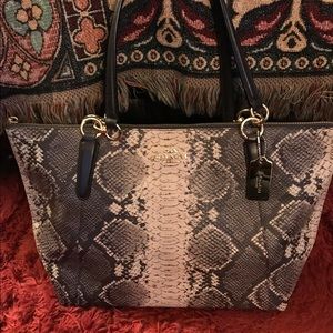PYTHON AVA TOTE HANDBAG by COACH
