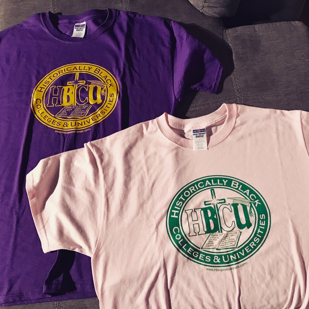 Two size Large HBCU shirts!