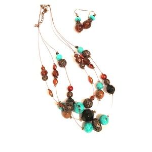 Necklace with matching earrings!