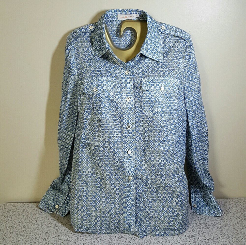 Tory Burch long sleeved button down shirt