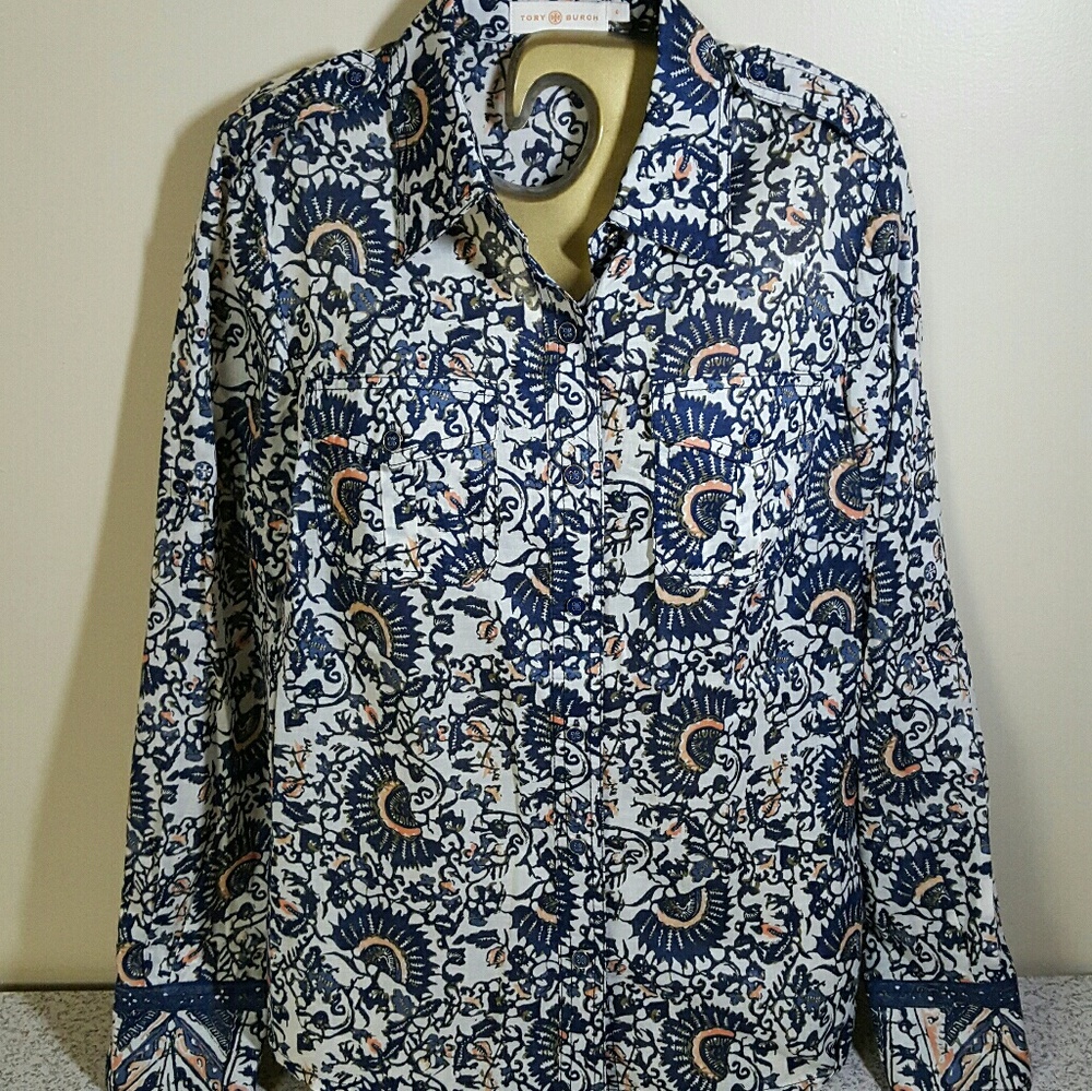 Tory Burch long sleeved button down shirt