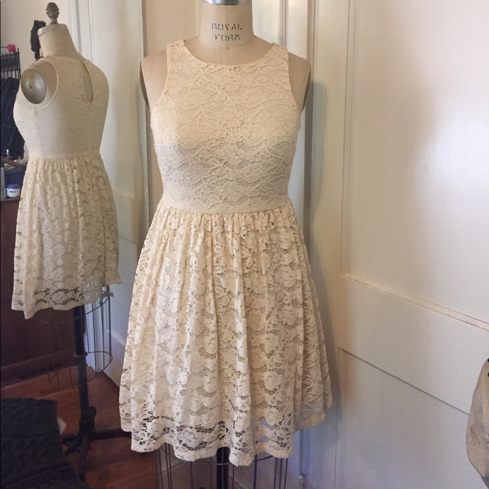 Beautiful cream all over lace dress