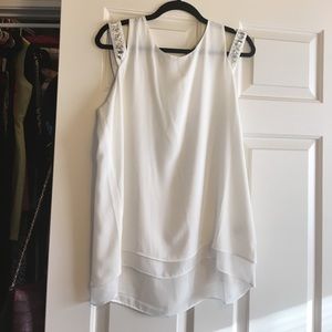 Embellished white blouse. New with tags