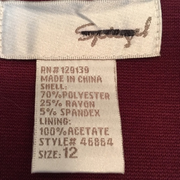 Gorgeous Burgundy Spiegel Wrap Blazer - Picture 5 of 5