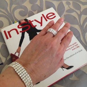 CZ silver Bracelet and ring