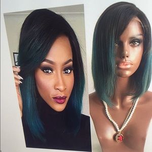1B fading into teal bob about 10 inches