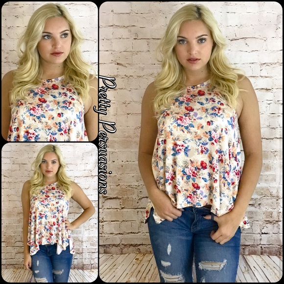CLEARANCE‼️ NWT Flowy Floral Tank Top - Picture 4 of 5