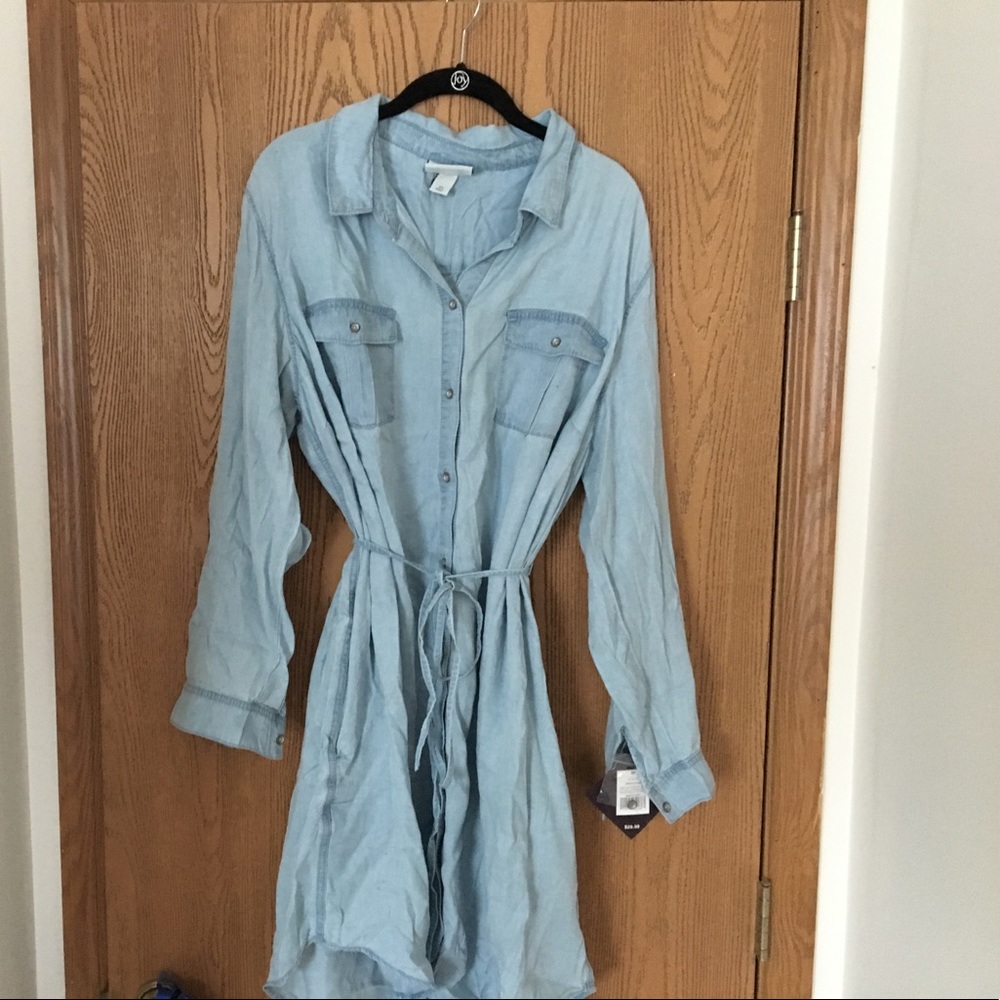Ava and Viv Denim Shirt Dress