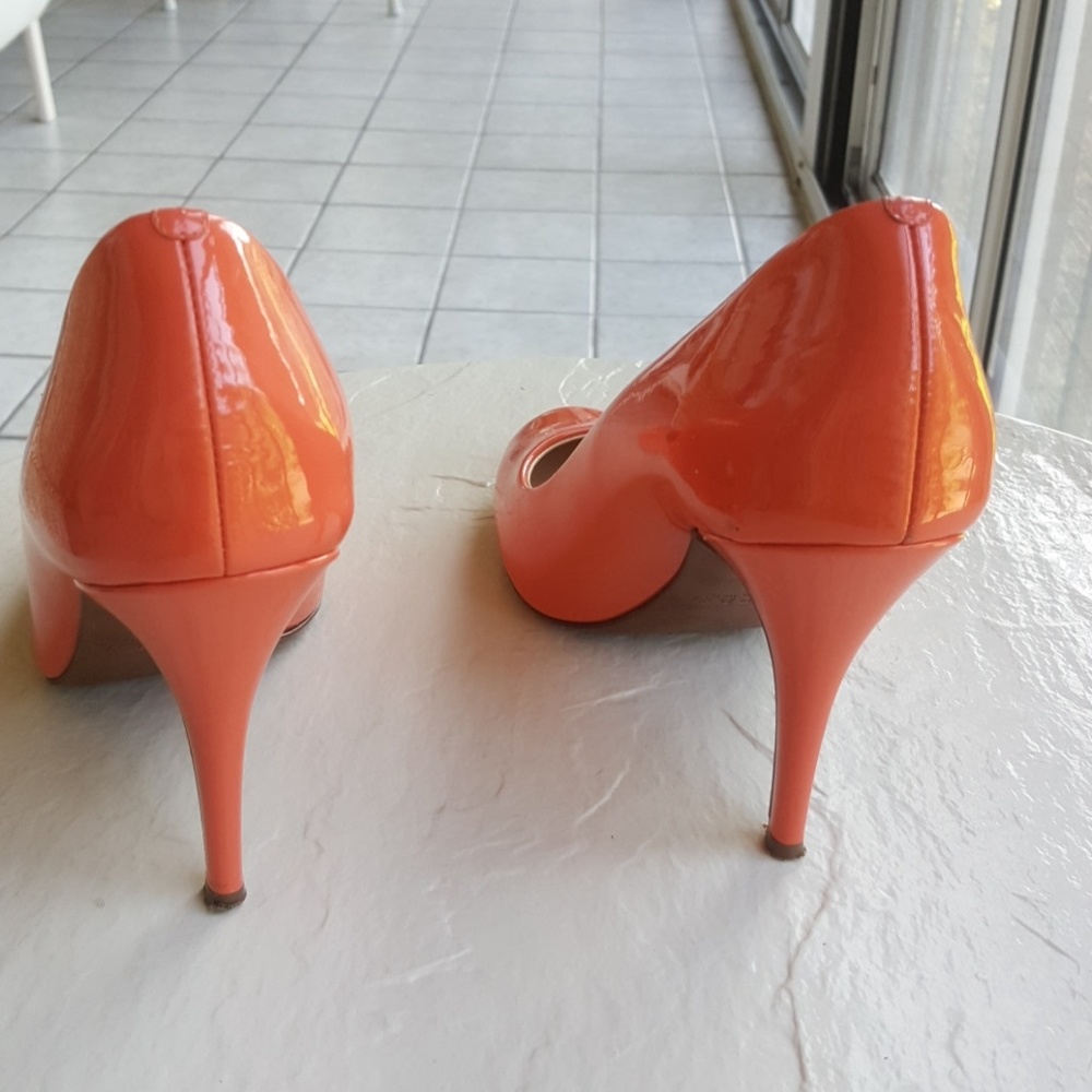 J.Crew coral sherbet orange Mona Pumps heels