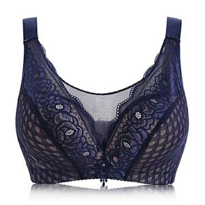 Women Sexy Plus Size Lace-trim Push Up Bra Ultra-t