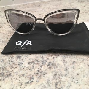 Quay Australia Mirrored Cat Eye Sunglasses