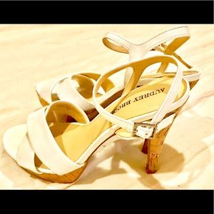Audrey Brooke White Platform Sandals