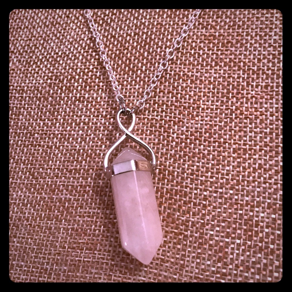 🆕Stone Pendant Necklace - (silver)