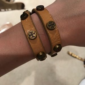 Tory burch leather wrap bracelet