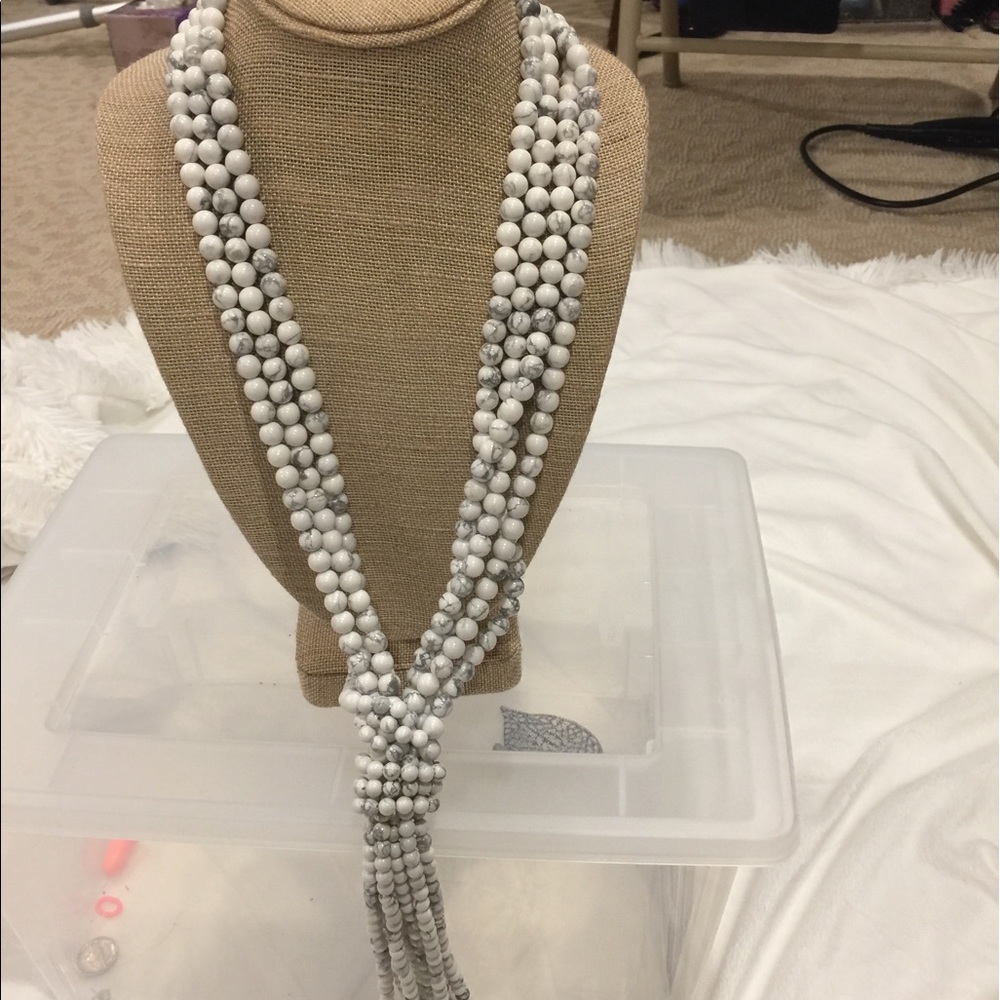 M-gems white onyx necklace