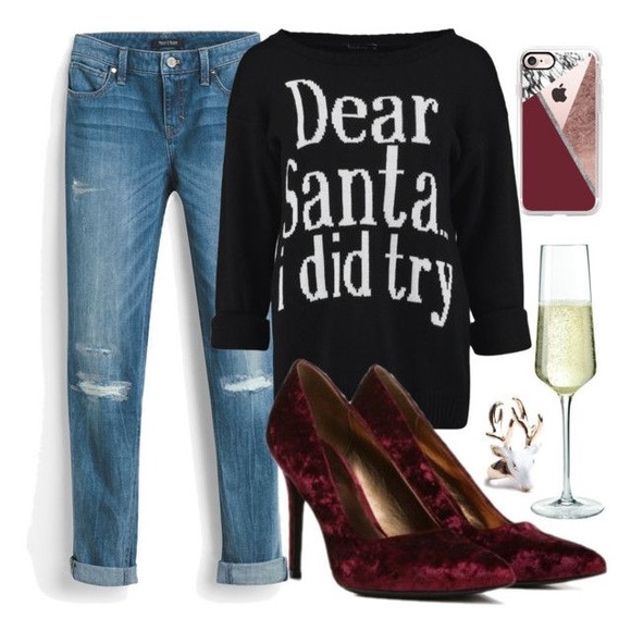 NIB Red Velvet Pointy Toe Stiletto Heel Pump - Picture 4 of 5