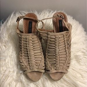 Size 7 Zara Tan Suede Heel