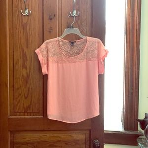 Pink lace dress shirt