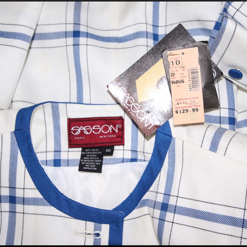 VINTAGE 80s SASSON jacket  Sz 10