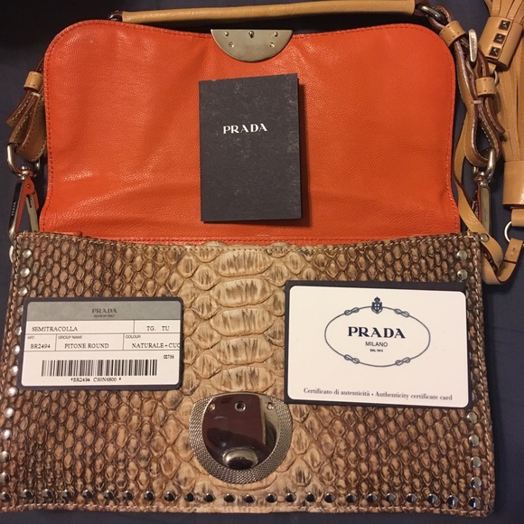 Authentic NWT- Prada Python Snakeskin Purse - Picture 5 of 5