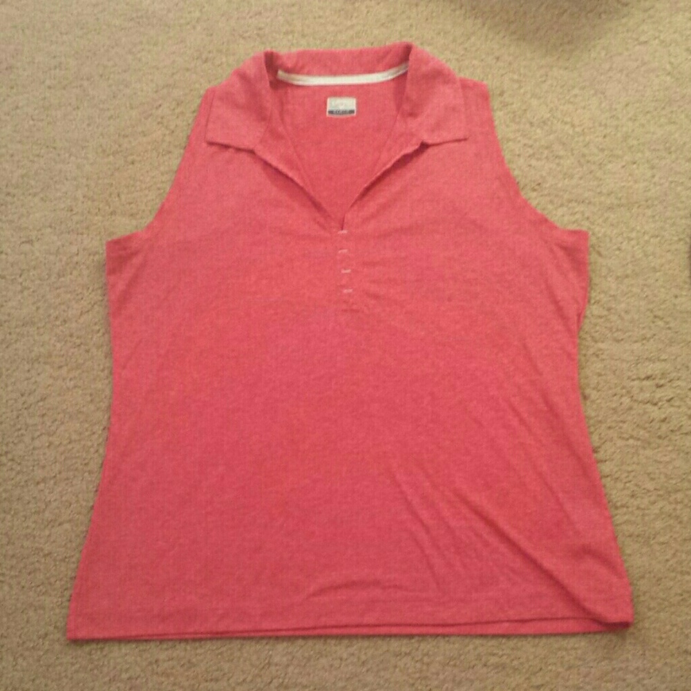 2 sleeveless golf shirts.