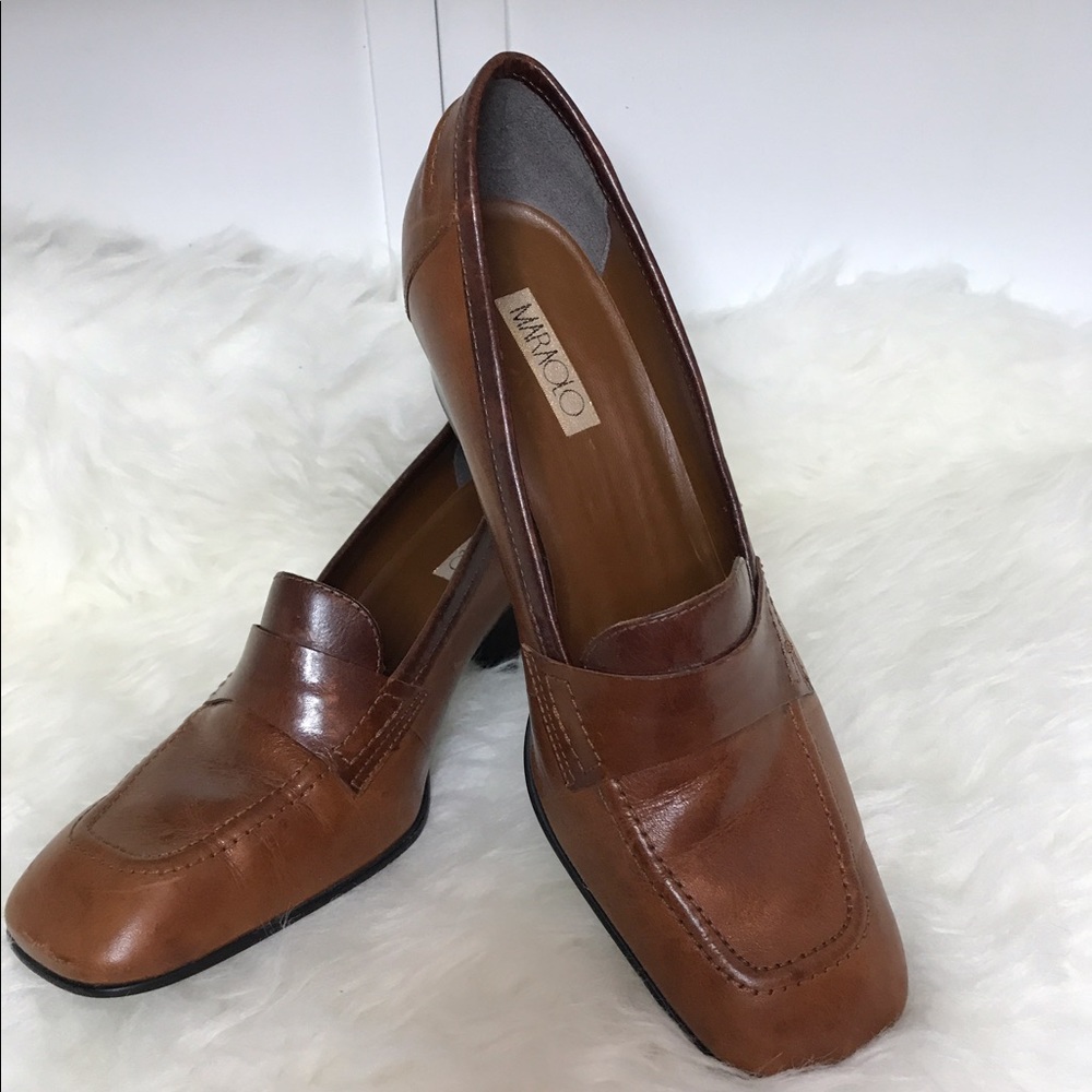 Maraolo vintage style leather shoes