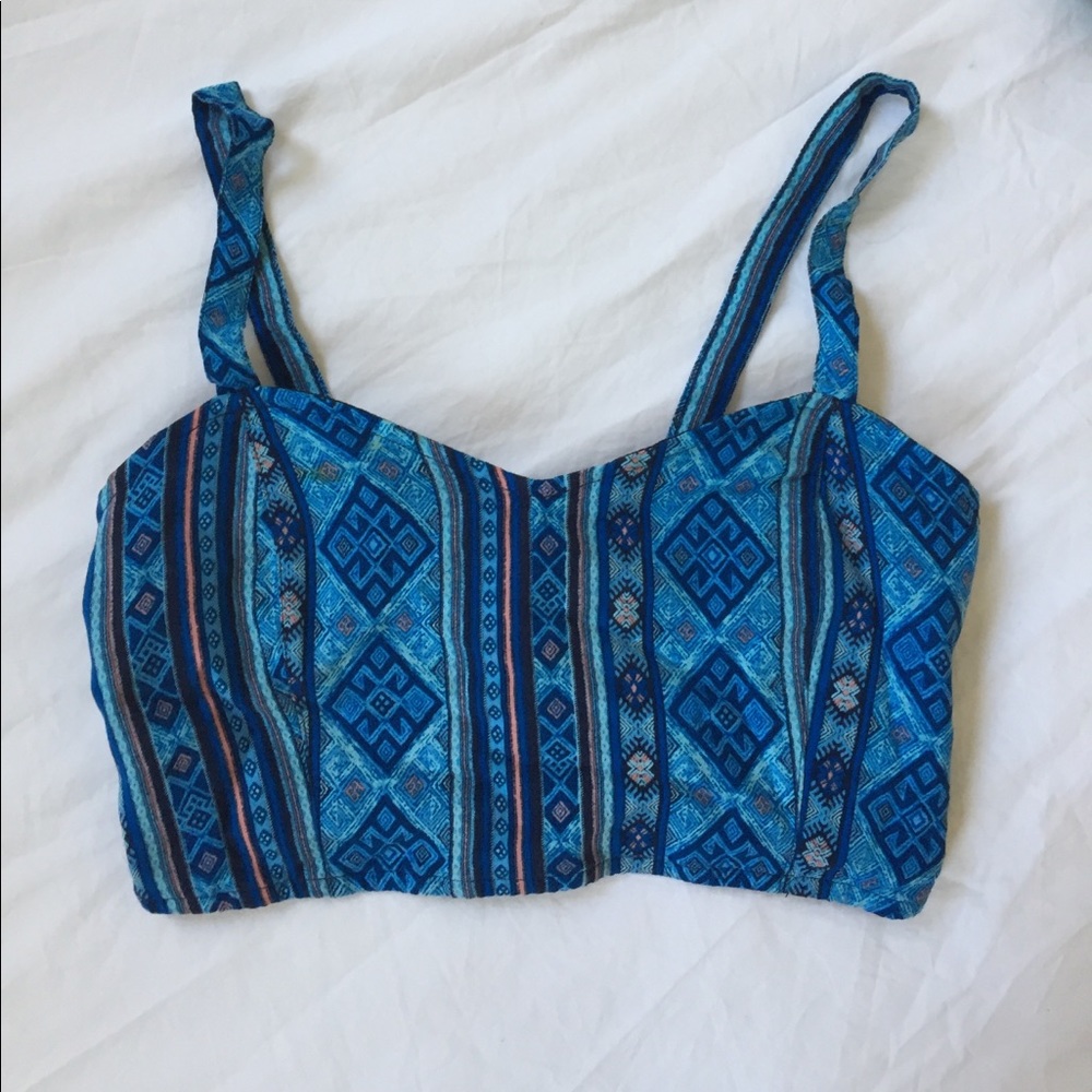 Tribal Print Crop Top